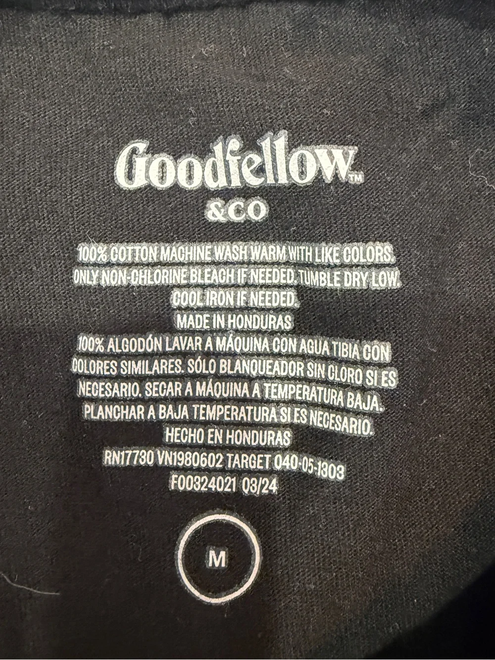 Goodfellow & Co Men’s Medium Black Basic Crew Neck Tee - Picture 5 of 5